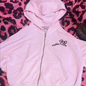 Hello Kitty Light Pink Zip-Up Hoodie